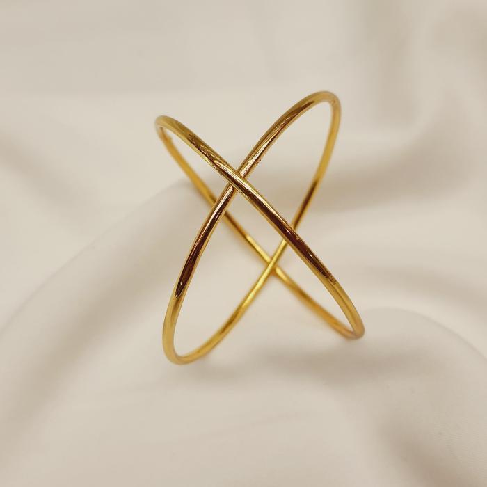 Gold Plated Bangle 2 Gold 2.4