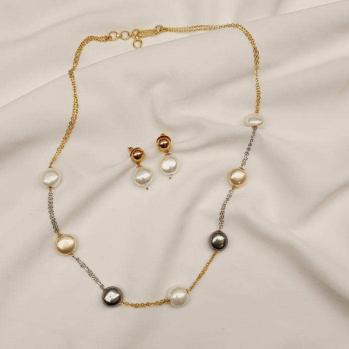 Pearl Bead Chain 2 Multi Gold