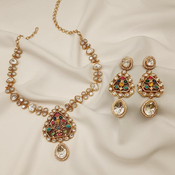 Amrapali Necklace Set 8 Multi Gold