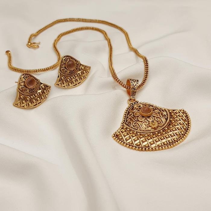 Antique Pendant Set - ANPS 1 Pink Gold