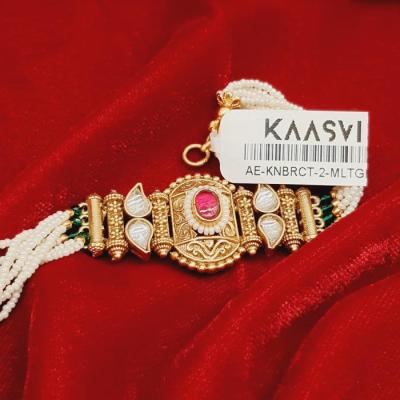 Kundan Bracelet 2 Multi Gold