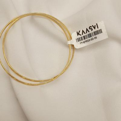 Gold Plated Bangle 3 Gold 2.6