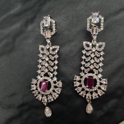 AD Earrings 1 Ruby Silver