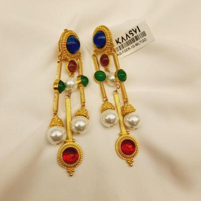 Fashion Earrings 10 Multi Gold