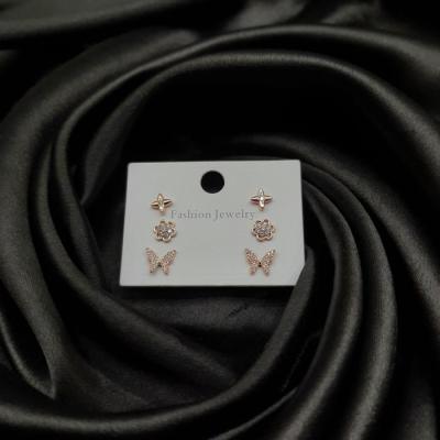 Fashion Earrings Set 2 Rose Gold