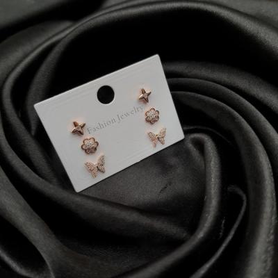 Fashion Earrings Set 2 Rose Gold