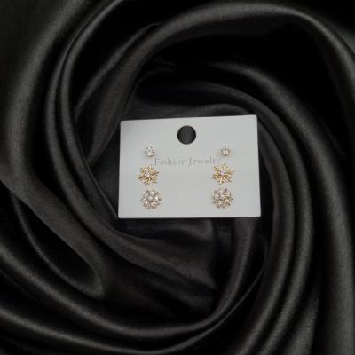 Fashion Earrings Set 3 Gold