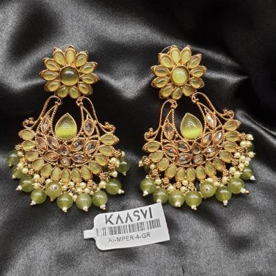 Mehandi Polish Earrings 4 Green