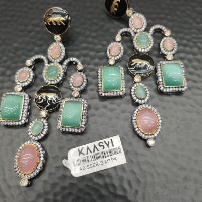 Sabya Sachi SS Earrings 2 Mint Pink