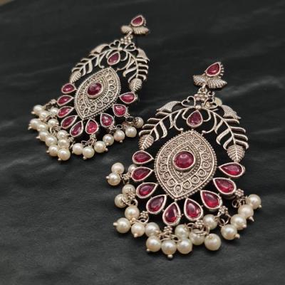 Silver Replica Earrings 1 Ruby