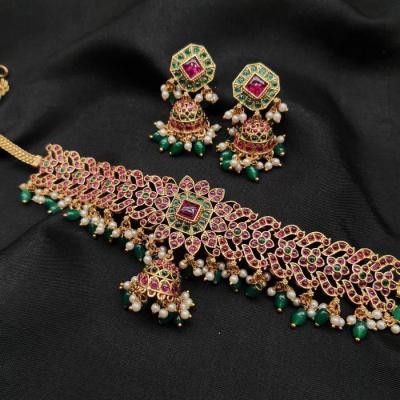 Antique Chokar Set 1 Ruby Gold