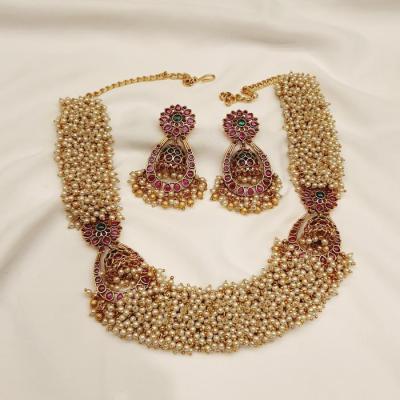 Antique Necklace Set 1 Ruby Gold