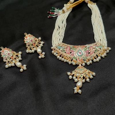 Jadau Necklace Set 1 Multi Gold