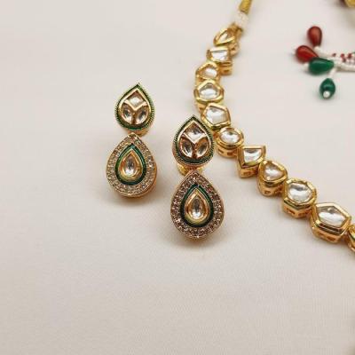 Kundan Necklace Set 6 Gold