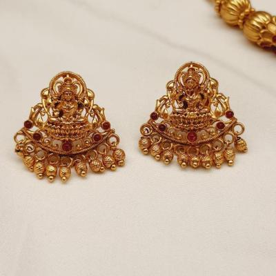 Temple Necklace Set 1 Ruby Gold