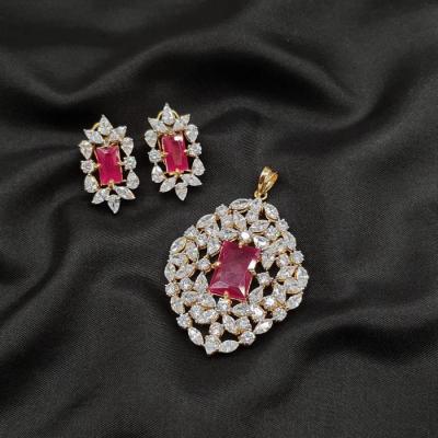 AD Pendant Set - ADPS 1 Ruby Gold