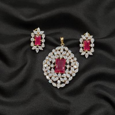 AD Pendant Set - ADPS 1 Ruby Gold