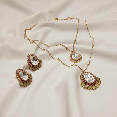 Amrapali Pendant Set - AMPS 4 Mint Gold