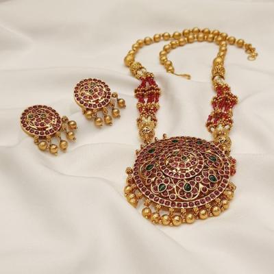 Antique Pendant Set - ANPS 2 Ruby Gold