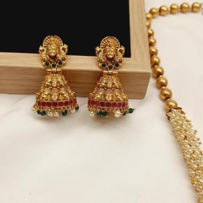 Temple Long Pendant Set - TMLPS 1 Gold