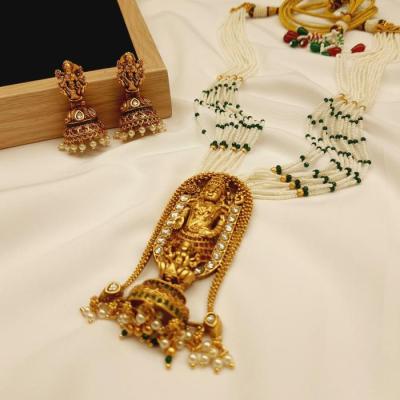 Temple Long Pendant Set - TMLPS 2 Gold