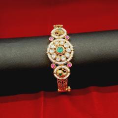 Kundan Bracelet 1 Multi Gold