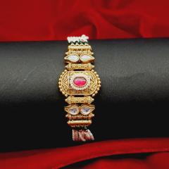 Kundan Bracelet 2 Multi Gold