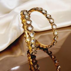 AC Kundan Bangle 3 Gold 2.8