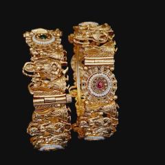 Antique Bangle 3 Multi Gold 2.6