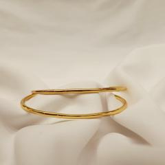 Gold Plated Bangle 2 Gold 2.4