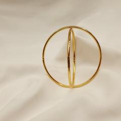 Gold Plated Bangle 2 Gold 2.4