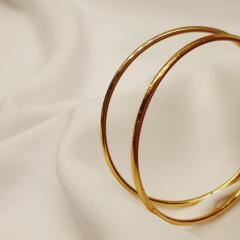 Gold Plated Bangle 2 Gold 2.4