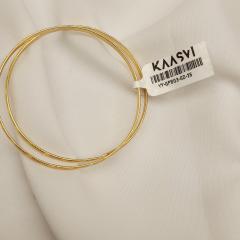 Gold Plated Bangle 3 Gold 2.6