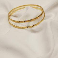 Gold Plated Bangle 3 Gold 2.6