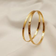 Gold Plated Bangle 4 Gold 2.4