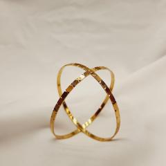 Gold Plated Bangle 5 Gold 2.8