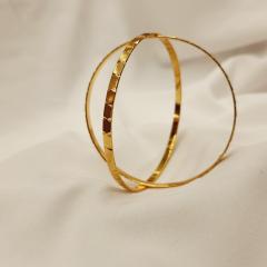 Gold Plated Bangle 5 Gold 2.8