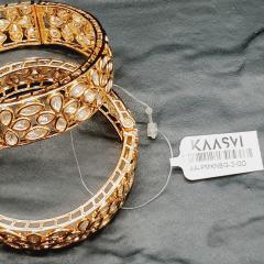 Premium Kundan Bangle 2 Gold 2.6