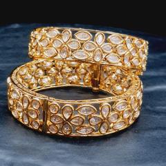 Premium Kundan Bangle 2 Gold 2.6