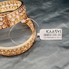 Premium Kundan Bangle 4 Gold 2.6