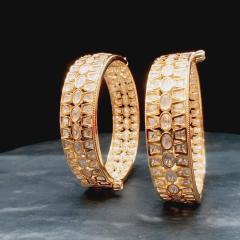 Premium Kundan Bangle 4 Gold 2.6