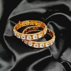 Premium Kundan Bangle 1 Gold 2.6