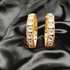 Premium Kundan Bangle 1 Gold 2.6