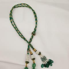 Semi Stone Mala 3 Emerald