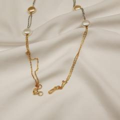 Pearl Bead Chain 2 Multi Gold