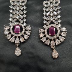 AD Earrings 1 Ruby Silver