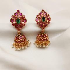 Antique Earrings 2 Ruby Gold