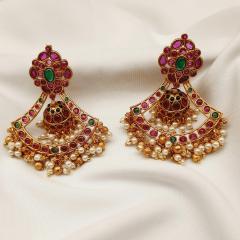 Antique Earrings 2 Ruby Gold