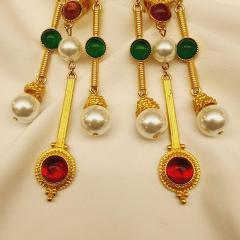 Fashion Earrings 10 Multi Gold