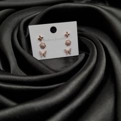 Fashion Earrings Set 2 Rose Gold